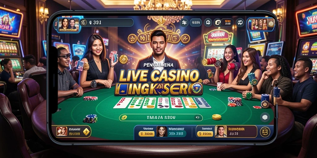Tampilan gameplay Live Casino yang seru dan interaktif.