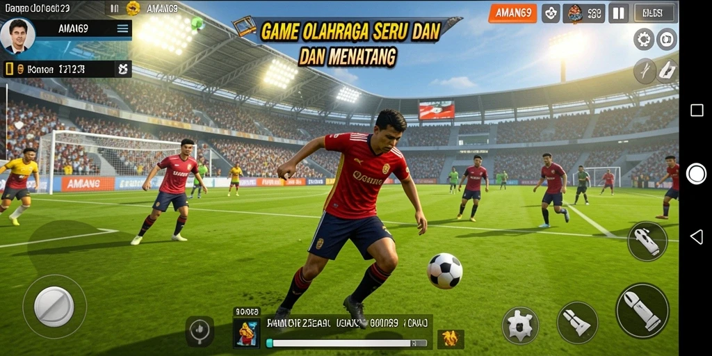 Tampilan gameplay AMAN69 yang menampilkan aksi olahraga seru.