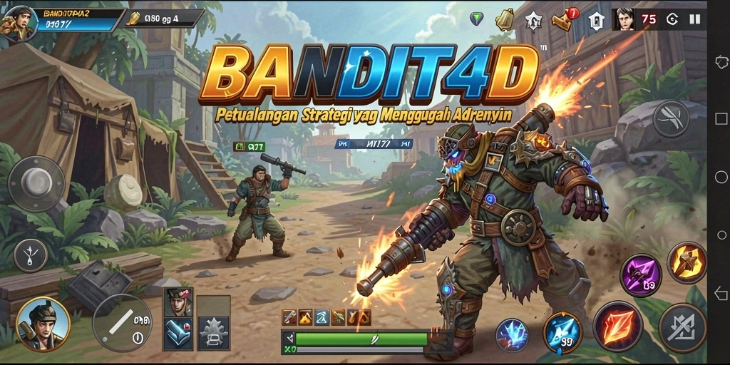 Tampilan menakjubkan gameplay strategis BANDIT4D.