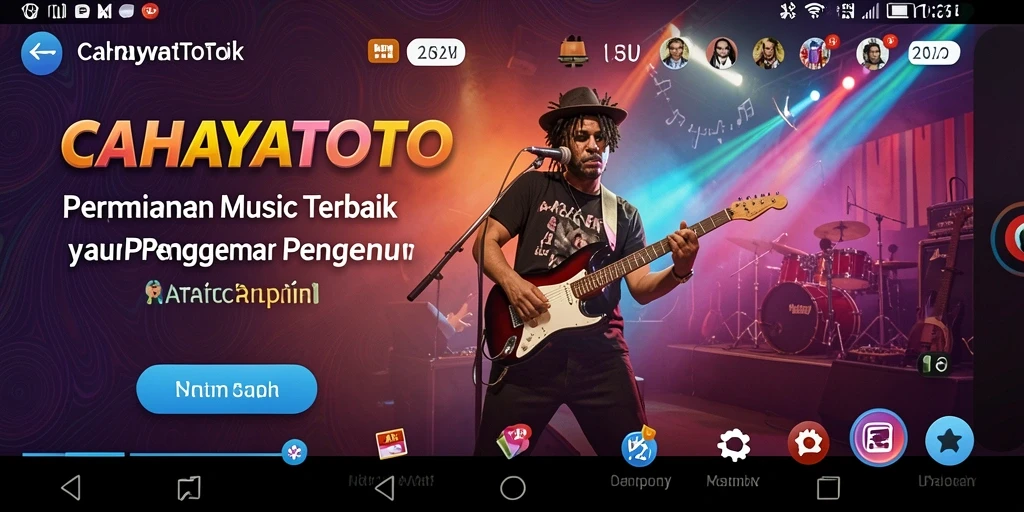 Tangkapan layar CAHAYATOTO menampilkan pemain menikmati gameplay musik yang interaktif.
