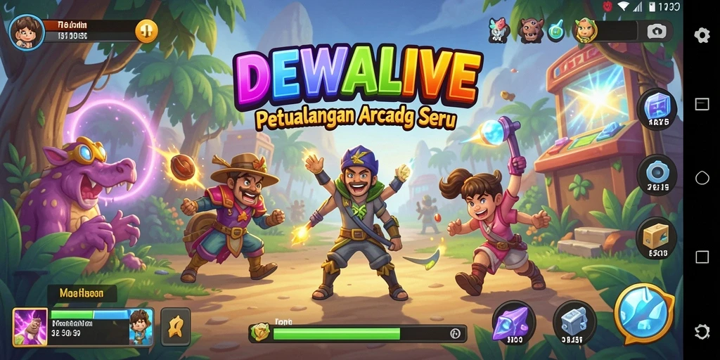 Tangkapan layar menampilkan gameplay seru DEWALIVE di level yang menantang.