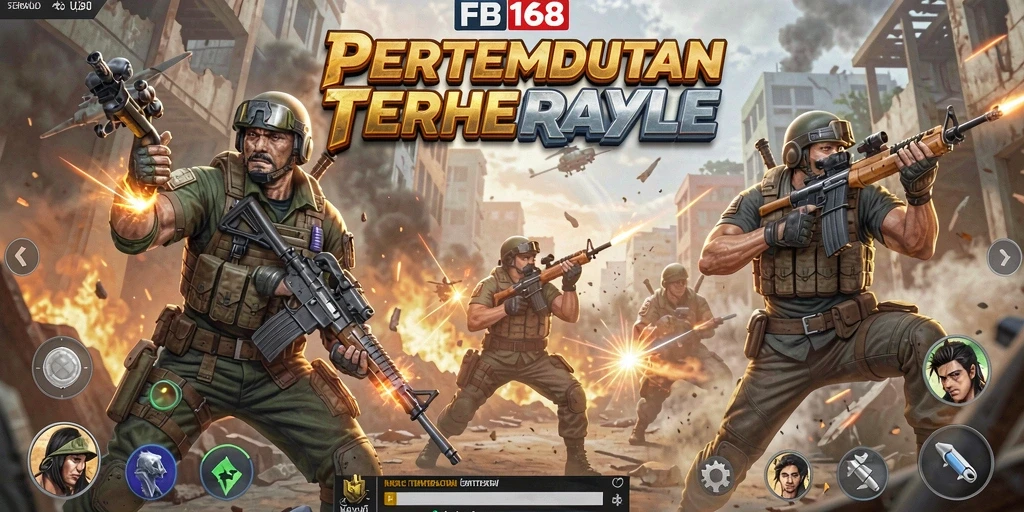 Tangkapan layar gameplay mendebarkan FB168 dalam pertempuran Battle Royale.