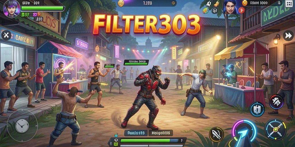 Tampilan gameplay dari FILTER303 yang menakjubkan dan mendetail.