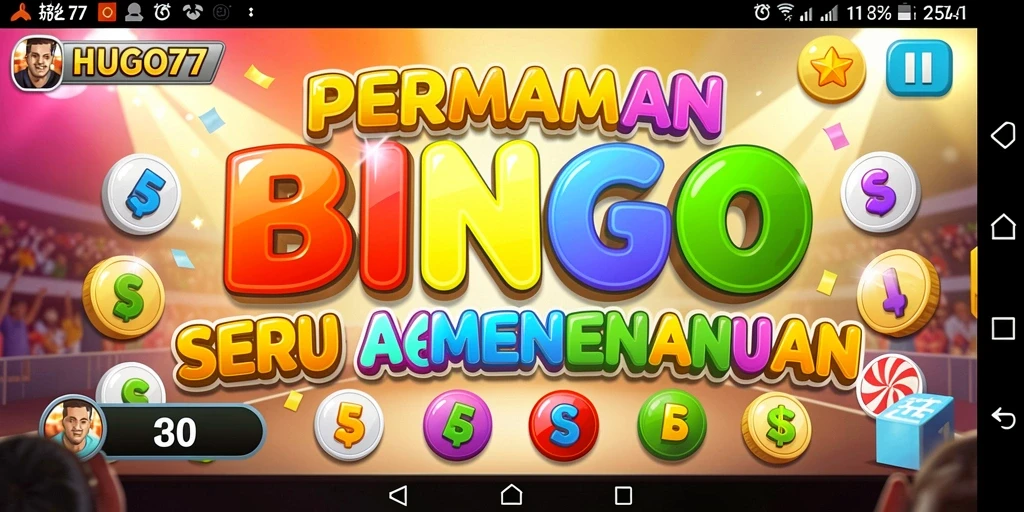 Tampilan gameplay HUGO77 yang penuh warna dan menarik.