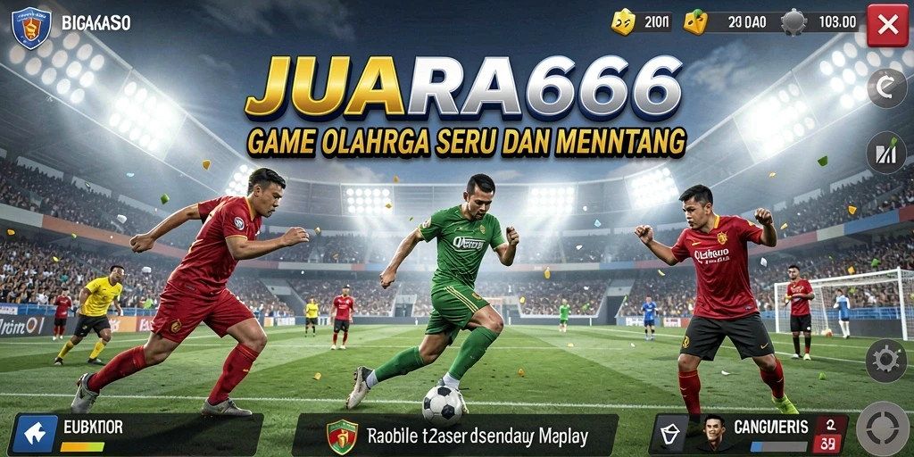 Tampilan gameplay JUARA666 yang menarik di arena olahraga.