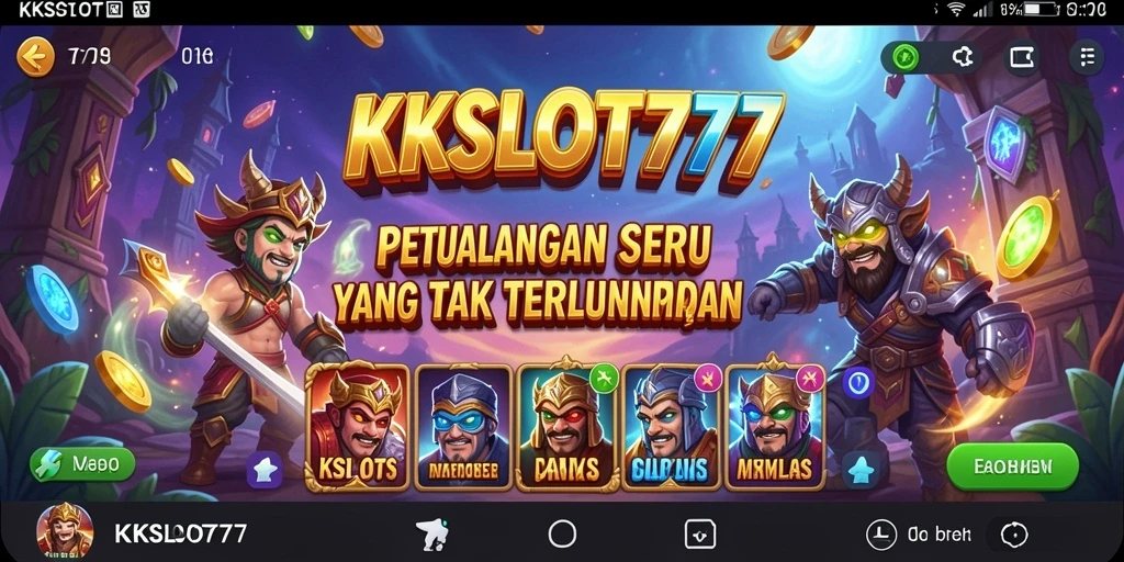 Tampilan gameplay KKSLOT777 yang mendebarkan dalam aksi petualangan.