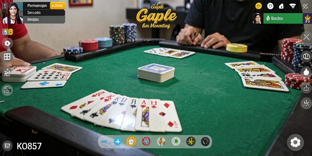 Tampilan gameplay Gaple yang menarik dan interaktif.