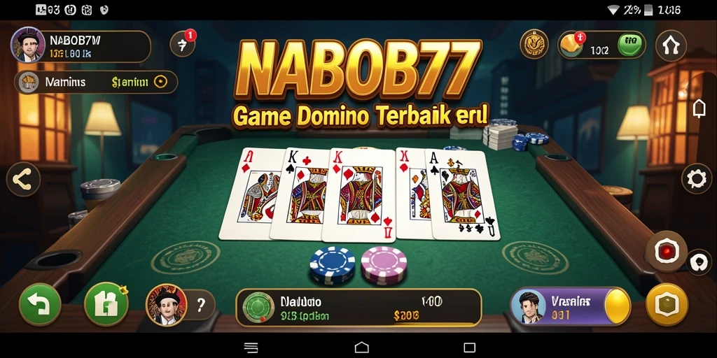 Gameplay seru NABOB77 menampilkan keseruan bermain Domino.
