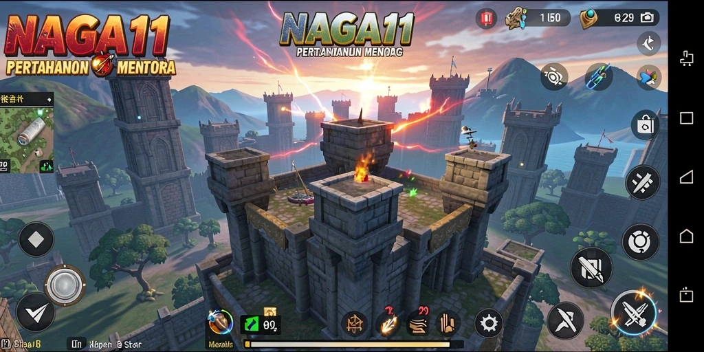 Tampilkan gameplay seru dan strategi menara di NAGA11.