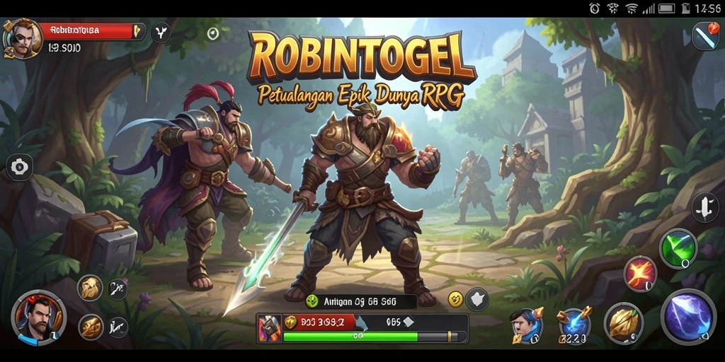 Tampilan gameplay seru di ROBINTOGEL dengan karakter dan petualangan.