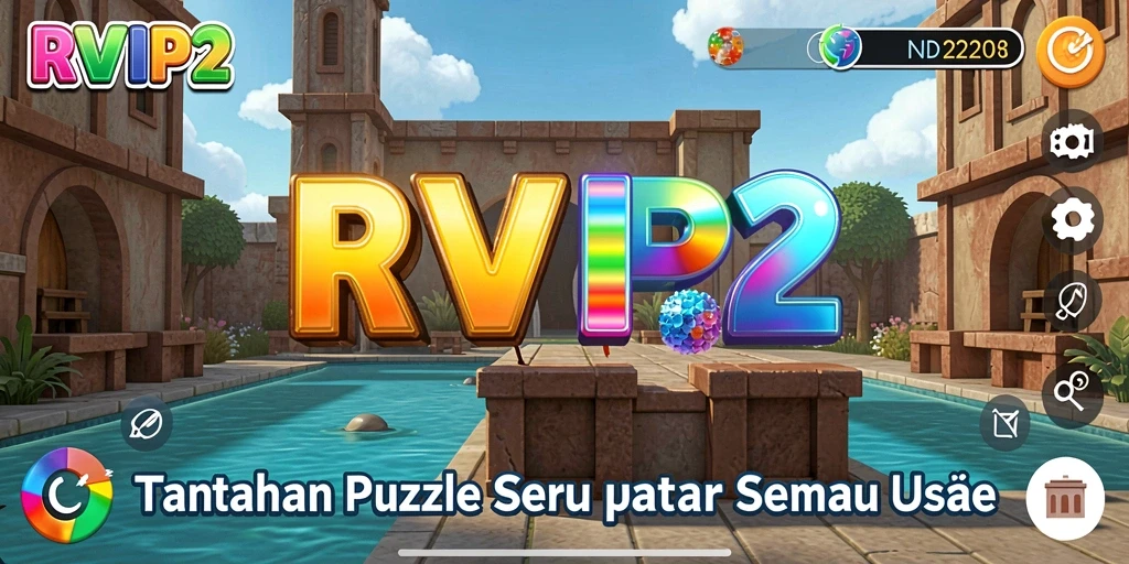 Tampilan gameplay seru dari RVIP2 yang penuh warna.
