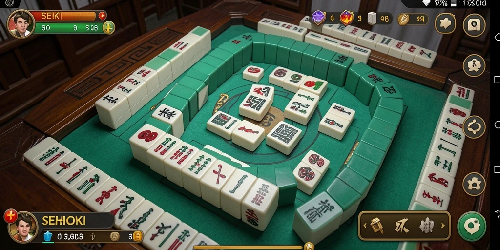 Tangkapan layar SEHOKI menampilkan gameplay Mahjong yang menarik.