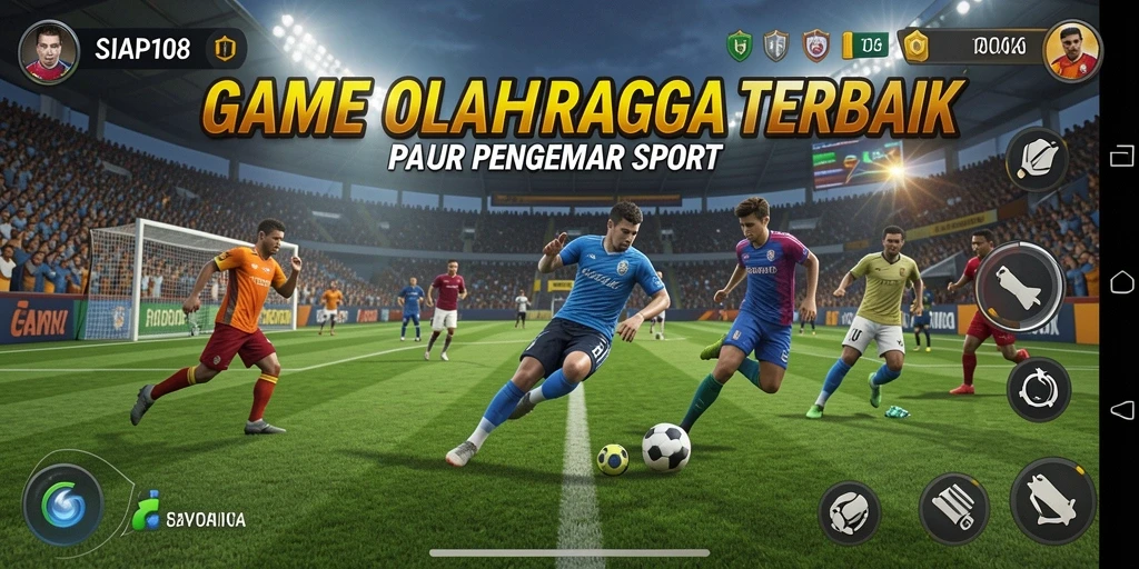 Screenshot SIAP108 menampilkan aksi mendebarkan dalam permainan olahraga.