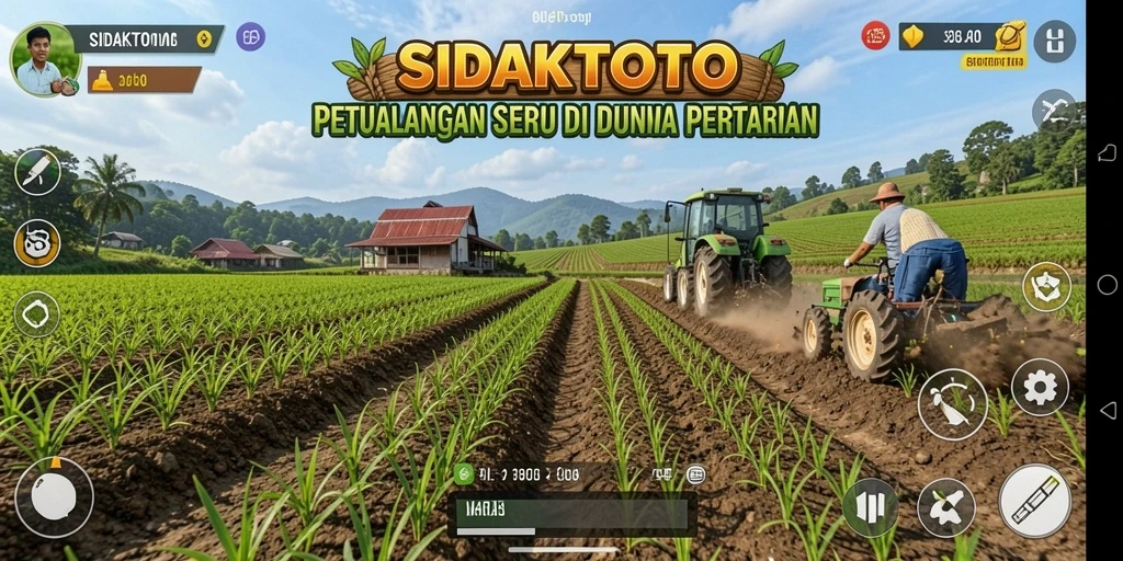 Tampilan gameplay SIDAKTOTO yang menarik saat mengelola ladang.